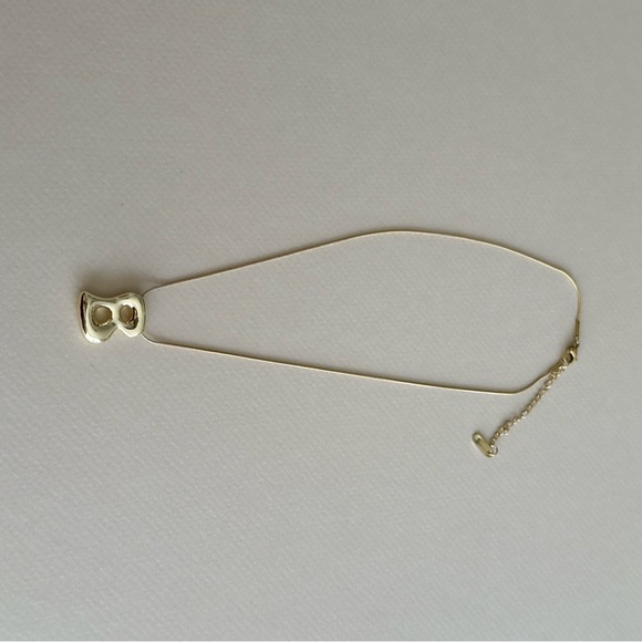 Gold Initial Pendant Necklace S1113 - Picture 2 of 3